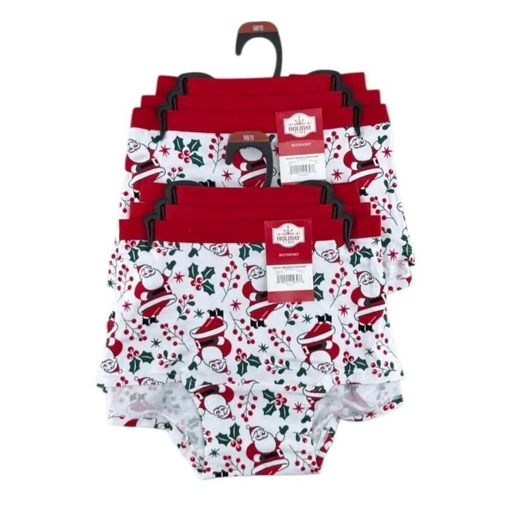 Women's Christmas Boyshort Panties Underwear 2, 3-Packs Size M